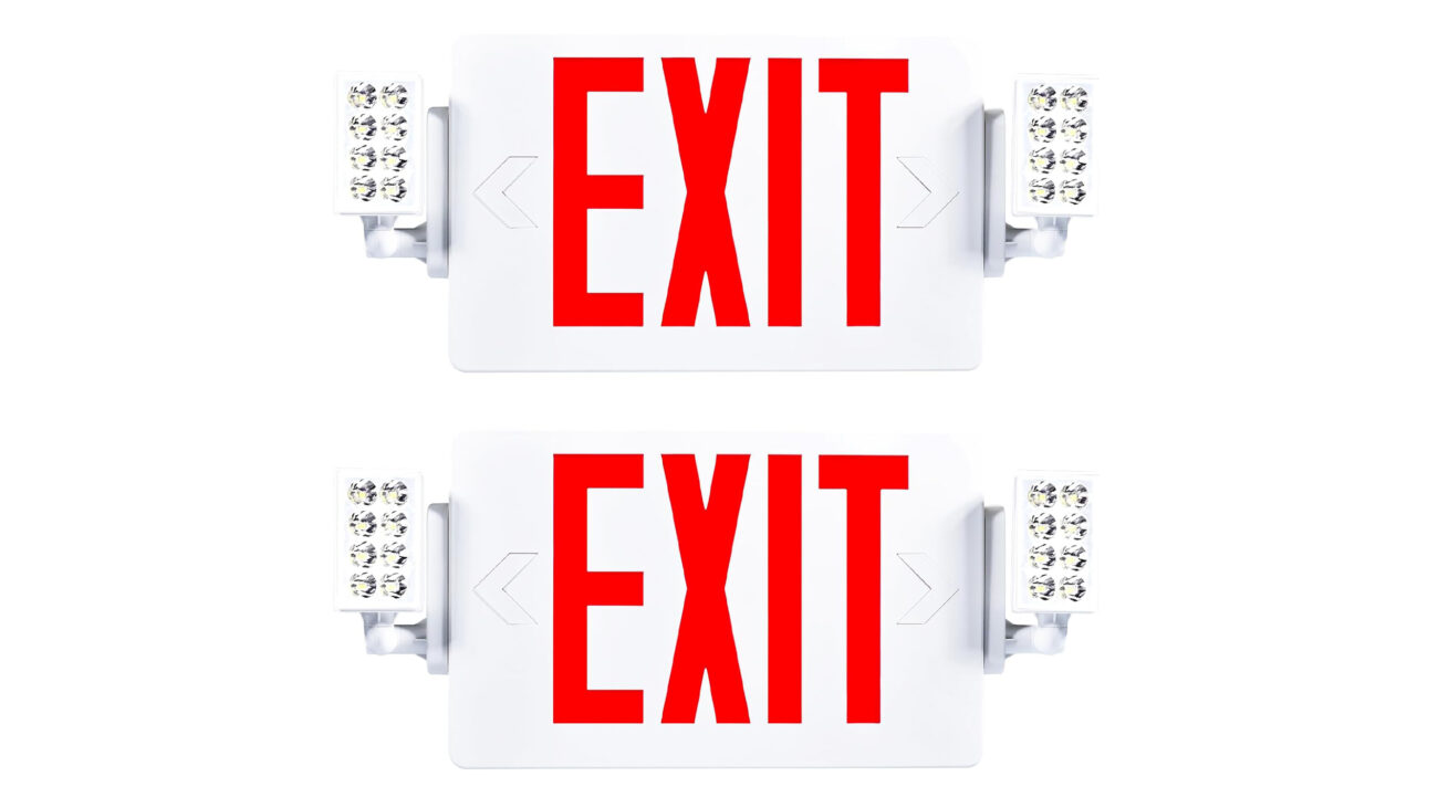 Sunco Double Sided LED Emergency Exit Sign