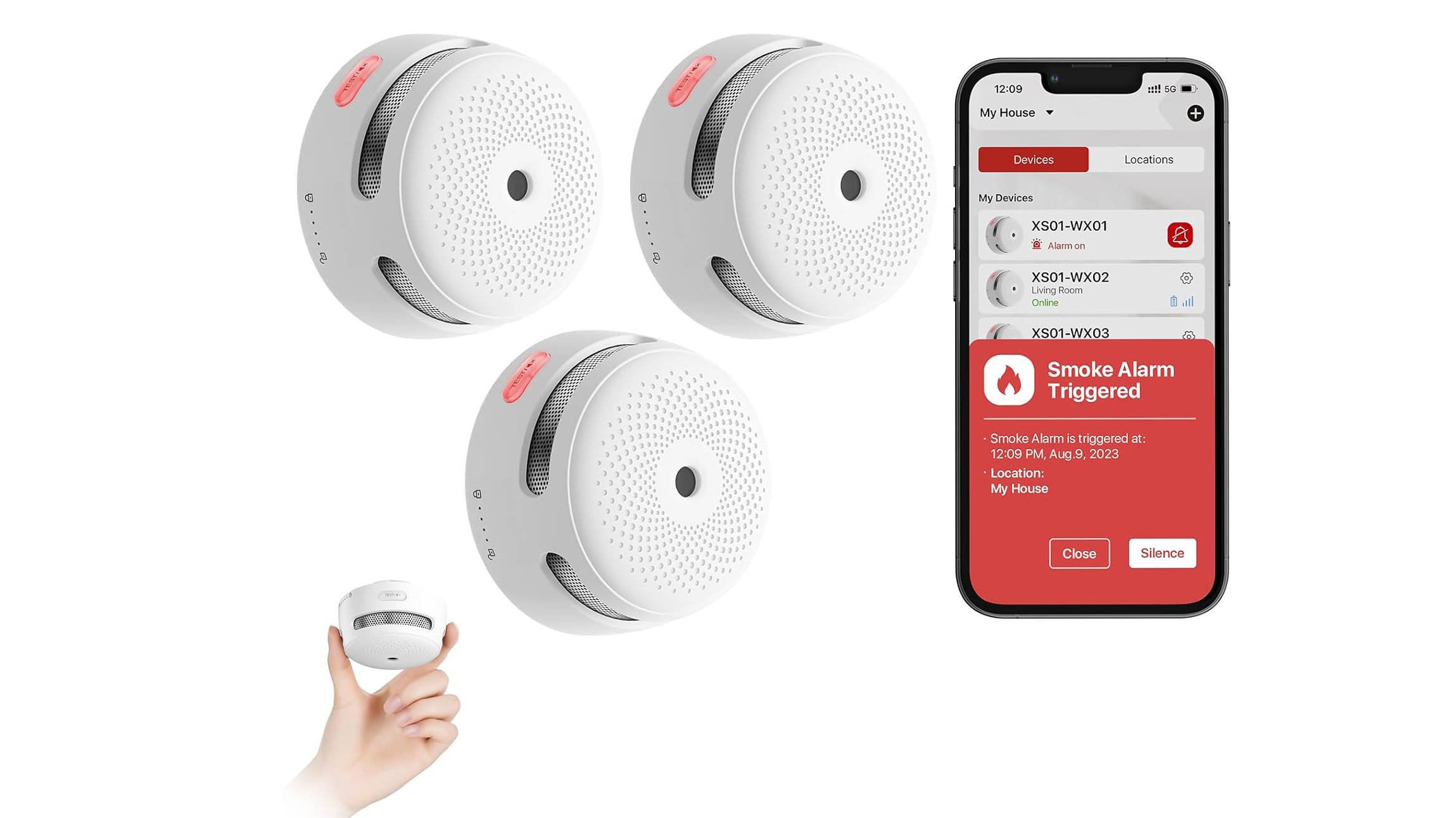 X Sense Smart Smoke Detector Fire Alarm